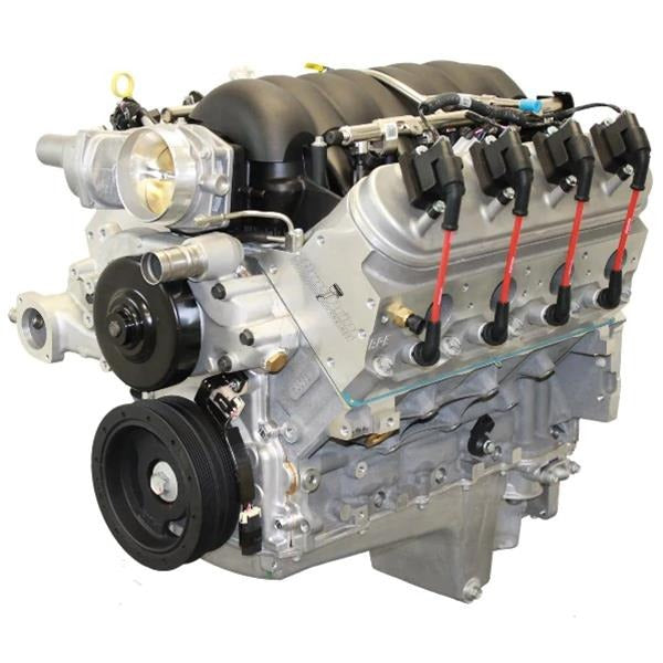 BluePrint Engines Chevy LS 376 C.I.D. 530 HP EFI Retrofit Dressed Long Block Crate Engine PSLS3760CTF, high-performance LS crate engine with EFI, durable construction, ready for installation.