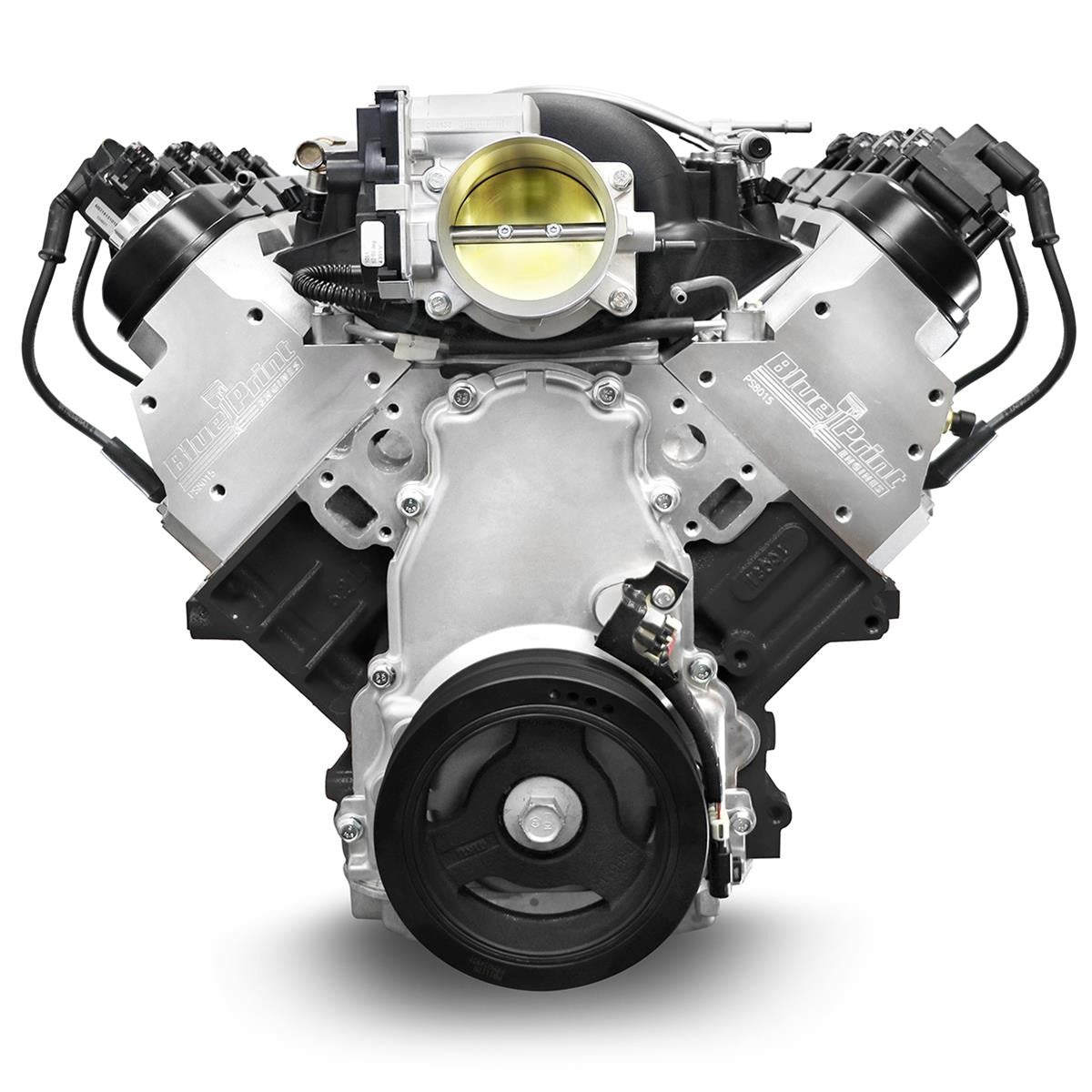 BluePrint Engines Pro Series Chevy LS 427 C.I.D. 605 HP EFI Base Dressed Long Block Crate Engine PSLS4273CTF, high-performance LS V8 engine, base dressed crate motor, EFI ready, 605 horsepower, Chevrolet performance engine.