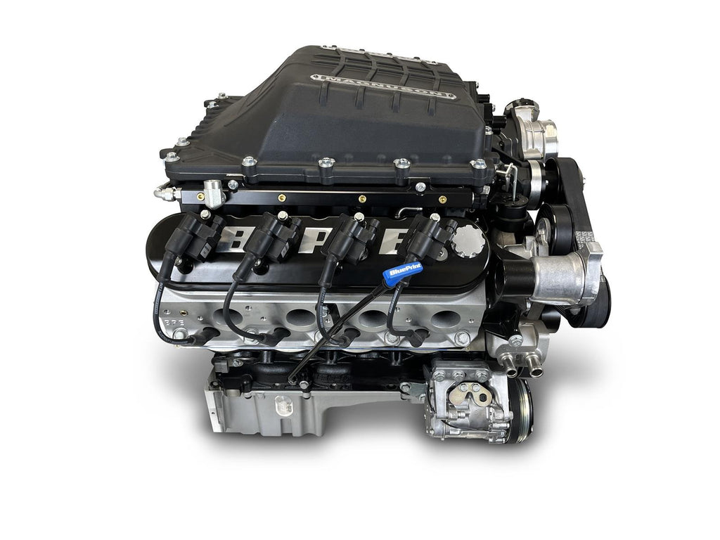 BluePrint Pro Series Chevy LS 376 C.I.D. 700 HP EFI Supercharged Deluxe Long Block Crate Engine PSLS3769SCTKB, high-performance LS engine, supercharged V8 crate motor, aftermarket performance engine, Chevy LS engine block, EFI supercharged long block